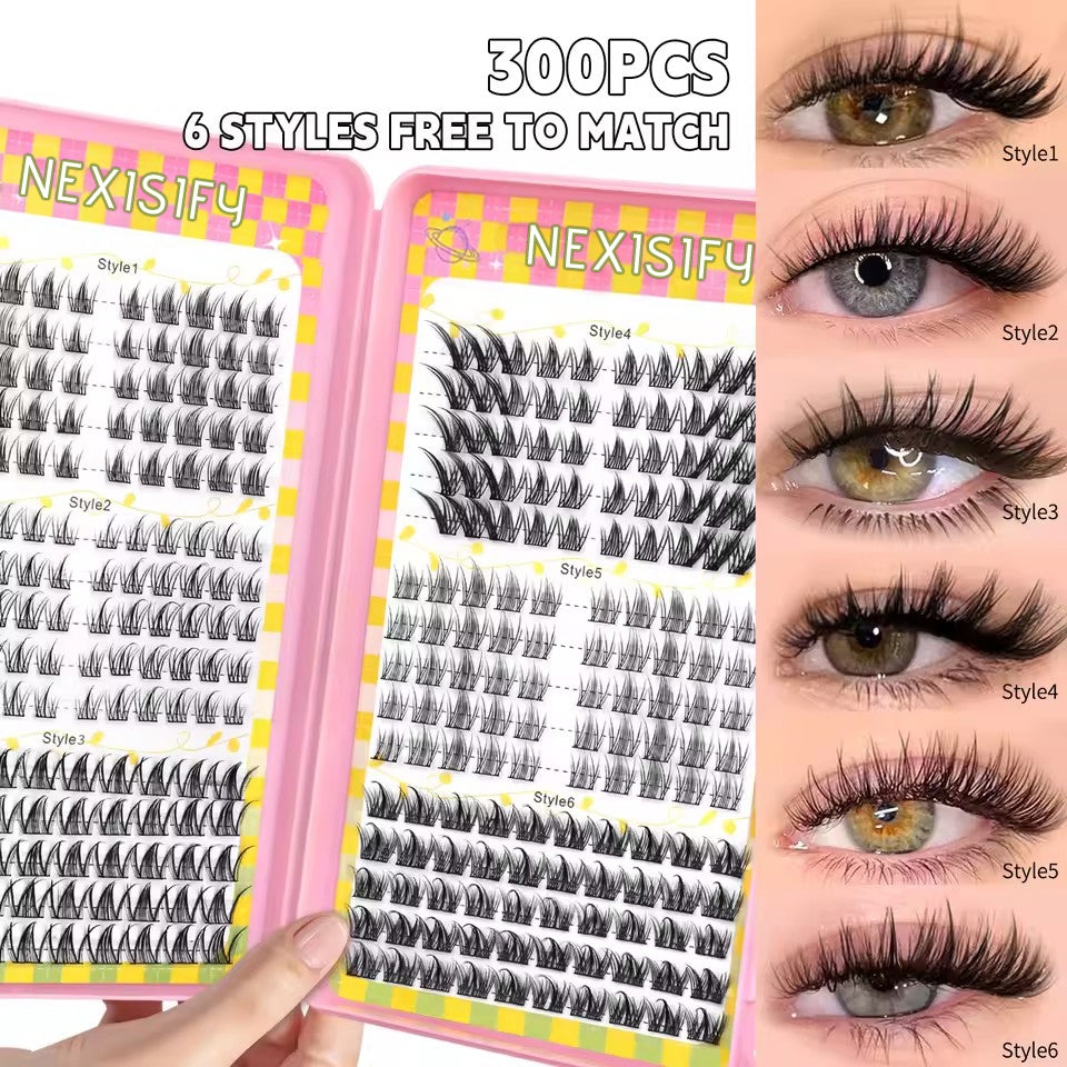 320 natural lash extensions, mixed tray lashes