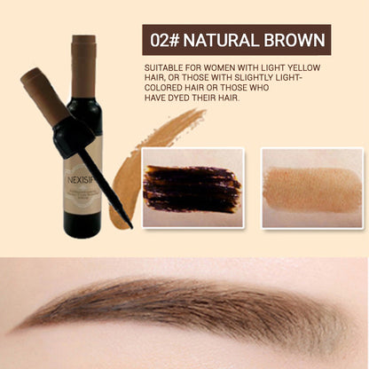 Eyebrow gel, red winebottle, peel-off eyebrowgel, natural, easy to apply