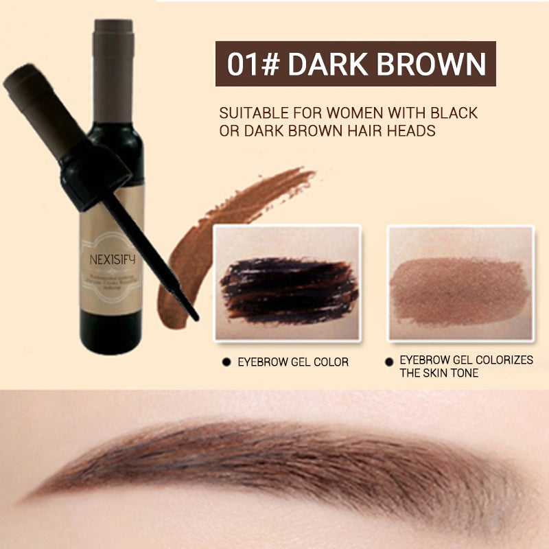 Eyebrow gel, red winebottle, peel-off eyebrowgel, natural, easy to apply