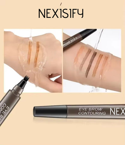 Four-head eyebrow pencil, long-lasting liquid, non-smudging, ultra-fine eyebrow pencil