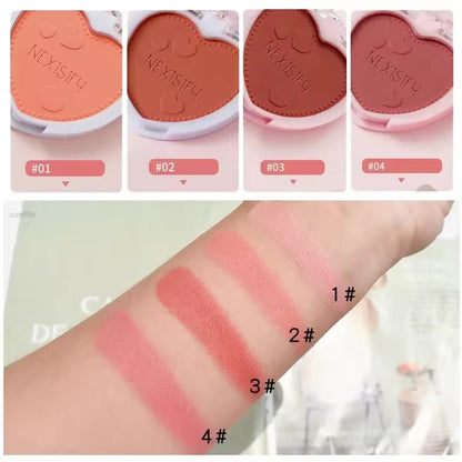 Long-lasting natural hawthorn cheek color in pink red rose, waterproof blush