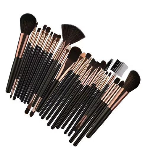 Makeup brush tool set, including foundation brush, blush brush, etc