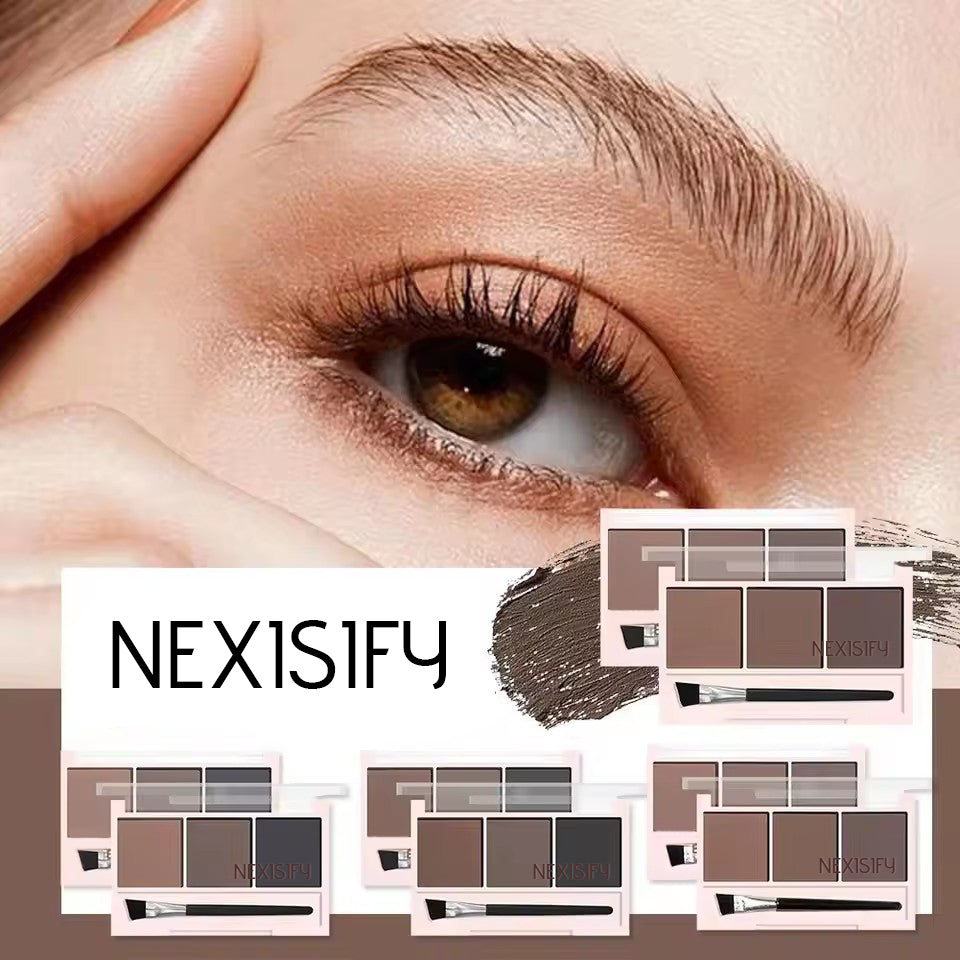 5G three-color eyebrow powder, natural and long-lasting, fine texture, water and sweat resistant