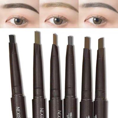 Six-color eyebrow pencil with brush tip, waterproof and smooth