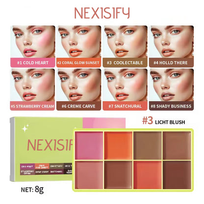 8-color highlighter/eyebrow/blush palette, waterproof, facial contour makeup