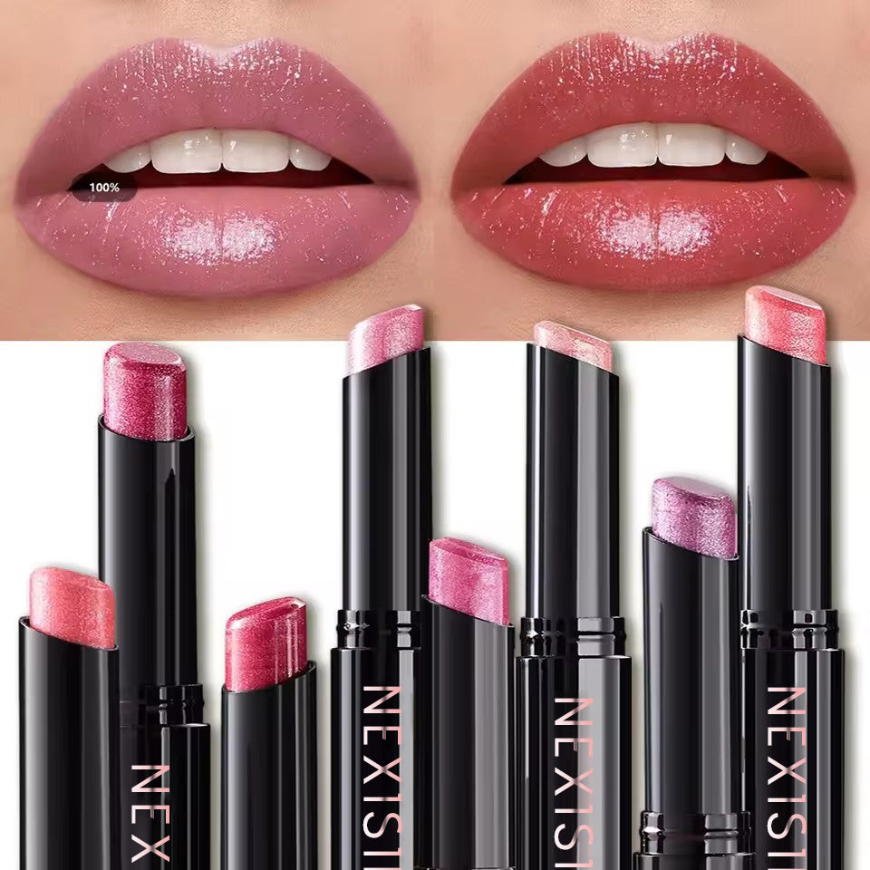 Diamond pearl lipstick, water-resistant, does not easily fade, cup-shaped matte velvet finish