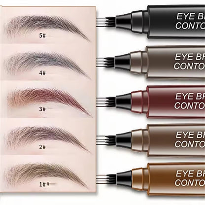 Five-color waterproof long-lasting eyebrow pencil, liquid eyebrow pencil