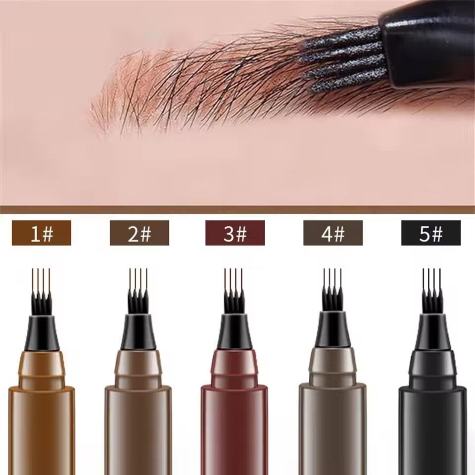Five-color waterproof long-lasting eyebrow pencil, liquid eyebrow pencil