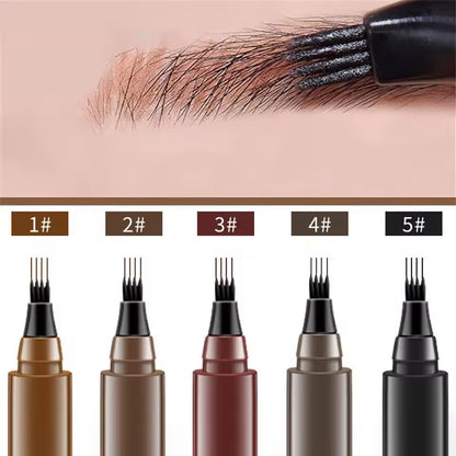 Five-color waterproof long-lasting eyebrow pencil, liquid eyebrow pencil