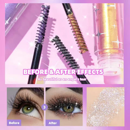 1 tube of diamond mascara, waterproof, shiny lashes, quick drying, long-lasting curl, dense lashes