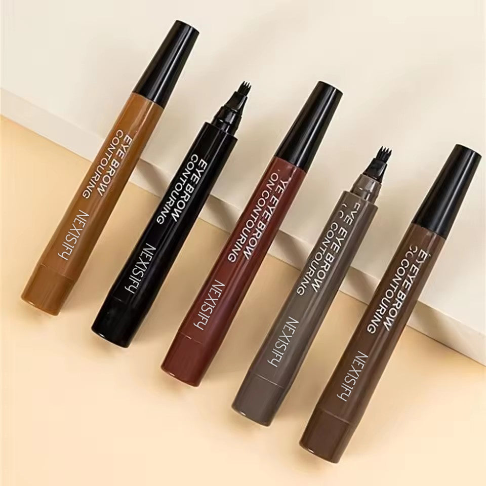 Five-color waterproof long-lasting eyebrow pencil, liquid eyebrow pencil