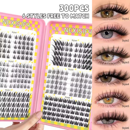 320 natural lash extensions, mixed tray lashes