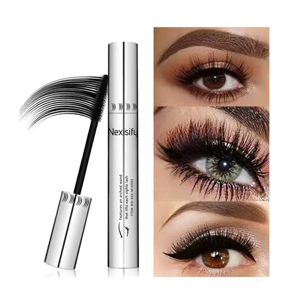 Black mascara, four-dimensional silk-smooth lash growth waterproof mascara