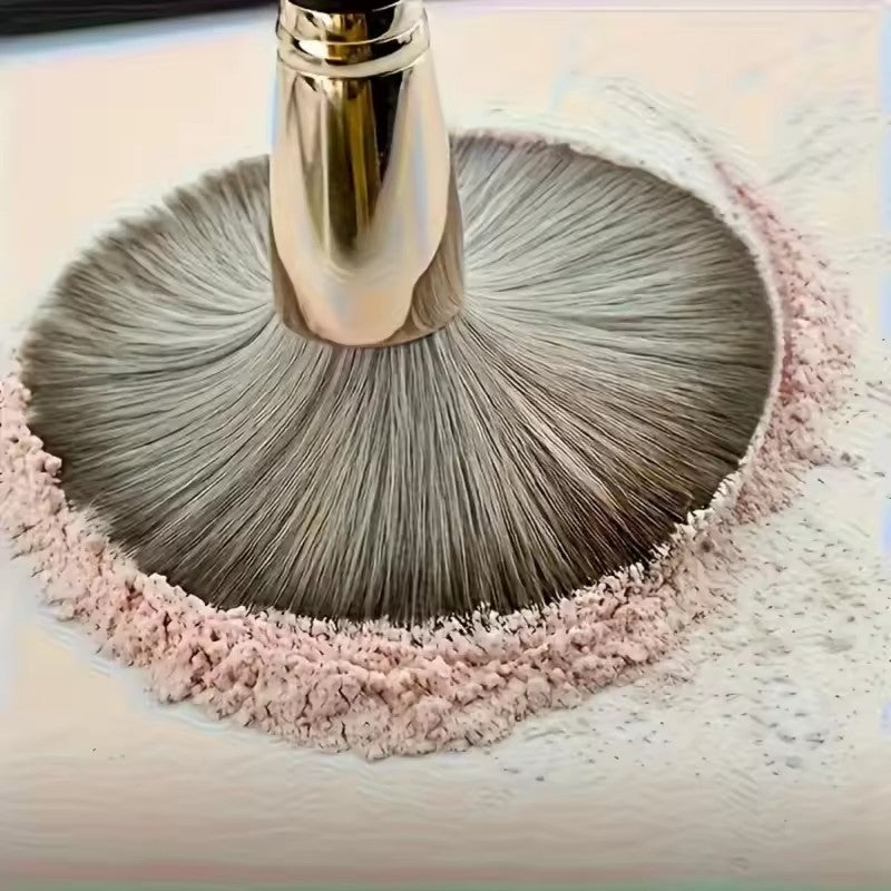 Green makeup brush set, including 2 black beauty sponges - a complete professional makeup tool kit