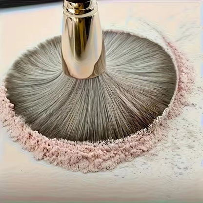 Green makeup brush set, including 2 black beauty sponges - a complete professional makeup tool kit